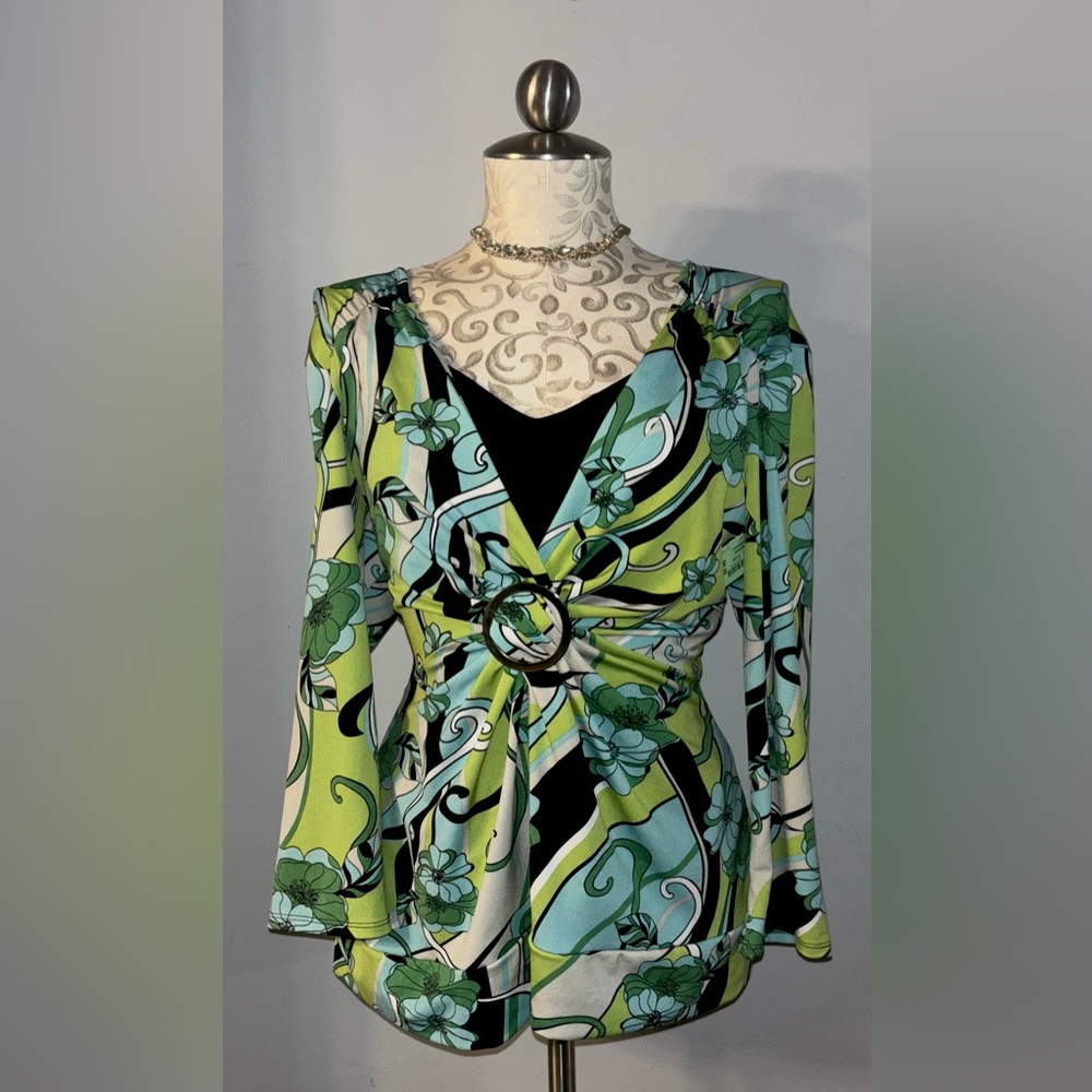 Y2k Groovy Retro -Vintage Top Size XL  by Clothing Co by Notations.   #47